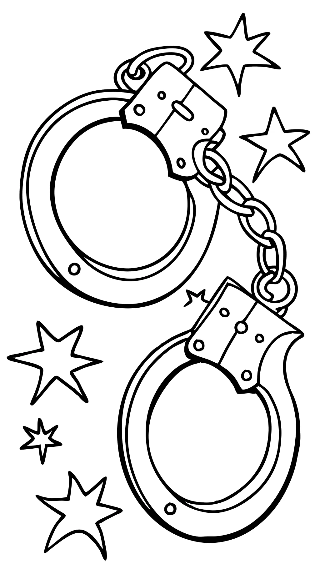 coloring page pf handcuffs